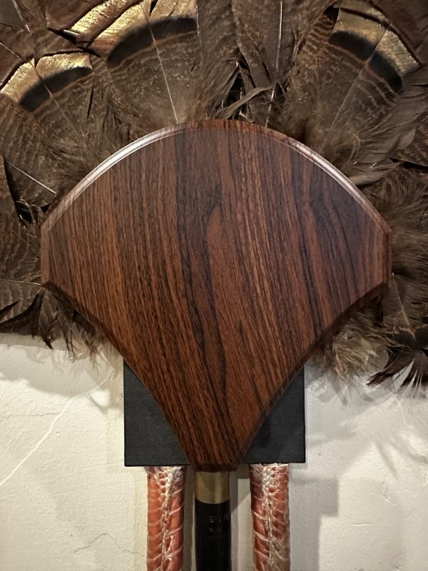 FlatlineYourBird's "Jake's Tail Holder" Black Walnut Tear Drop Turkey Fantail Wall Mount Plaque