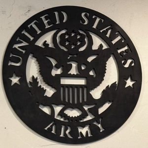 US Army Black 23.75" diameter Plaque