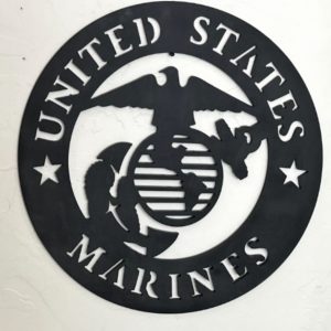 US Marine Corps (Black) 23.75" diameter Plaque
